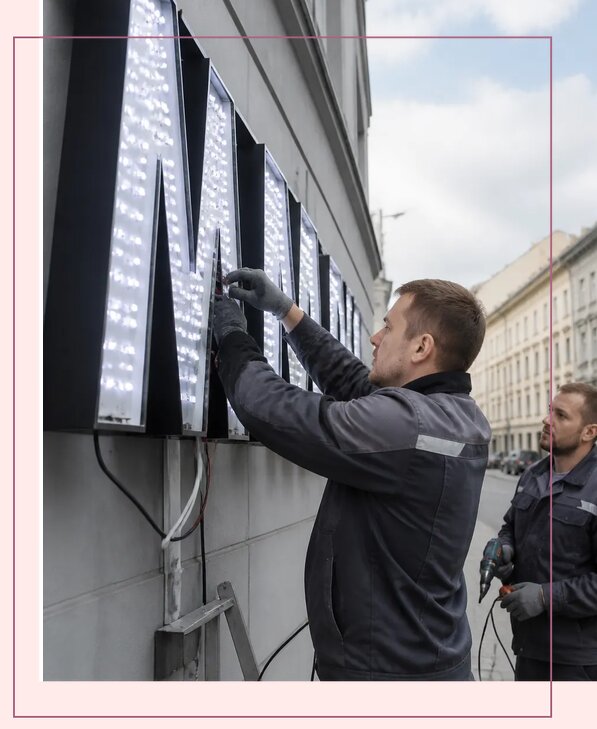 Изготовление и монтаж светодиодных LED вывесок в Таганроге